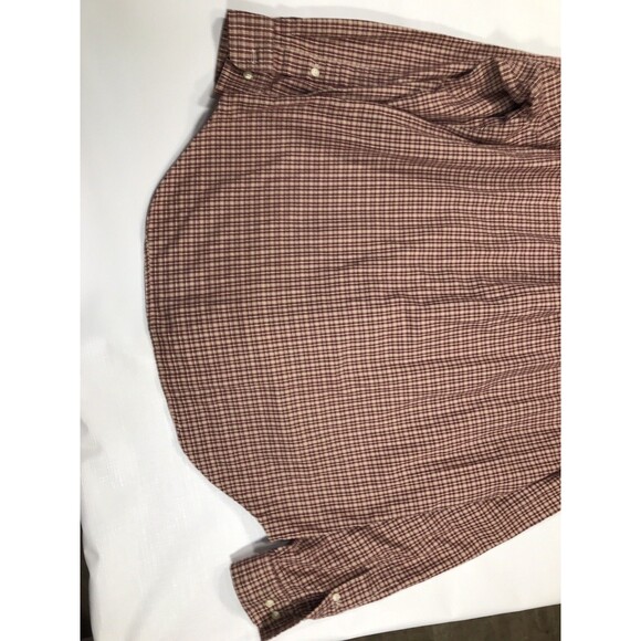 Ralph Lauren Polo Oxford Button Up Red Plaid Long Sleeve L Shirt Classic Fit - Picture 8 of 9